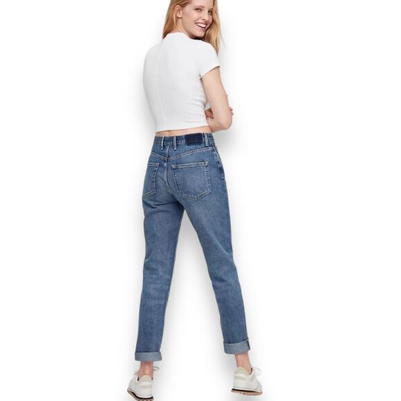 Wilfred Free Nikki High Waisted Relaxed Fit Tapered Jeans Women's 4 Medium Wash - Picture 1 of 9